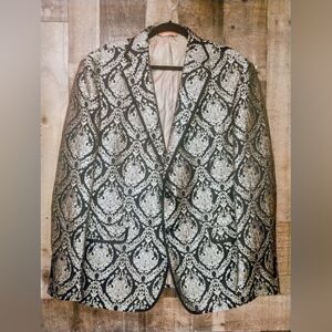 Tallia Black & Gold Paisley Mens Formal Blazer Jacket Size 48R